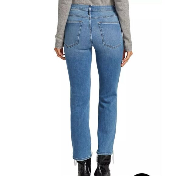 Frame
Le High High-Rise Distressed Stretch Straight-Leg Jeans size 27 - Picture 3 of 7